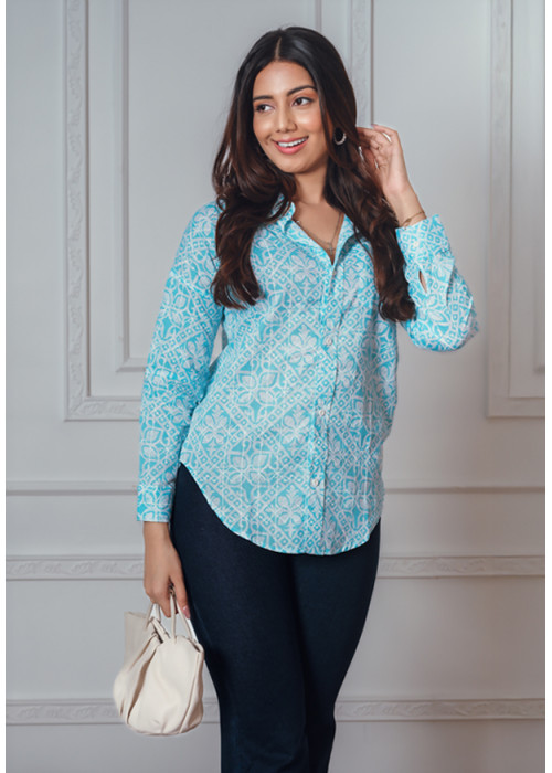 ANIKA LIGHT BLUE BLOUSE